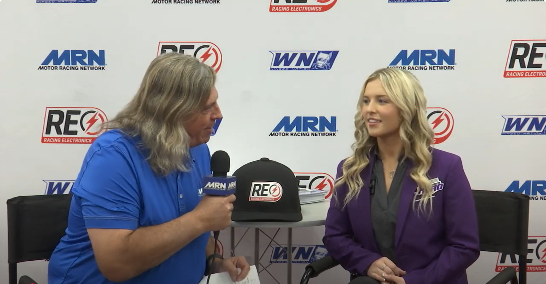 Kylie being interviewed by Steve Post at the PRI Show