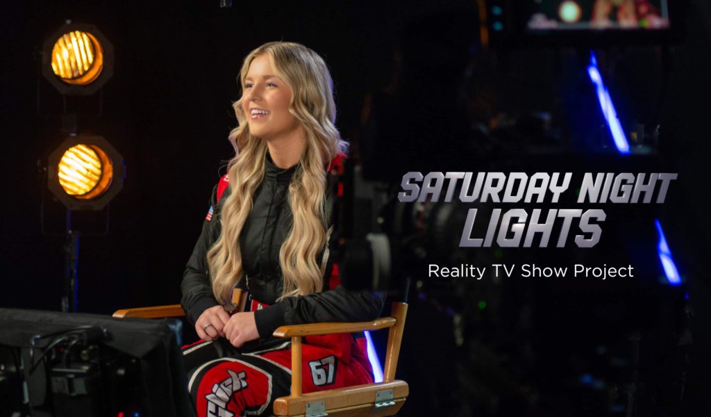 Kylie Glick being interviewed on the set of Saturday Night Lights