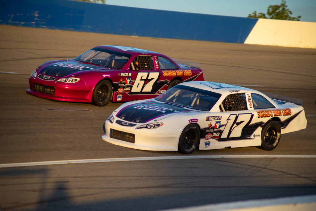 Taylor Mayhew and Kylie Glick race side-by-side in Saturday Night Lights